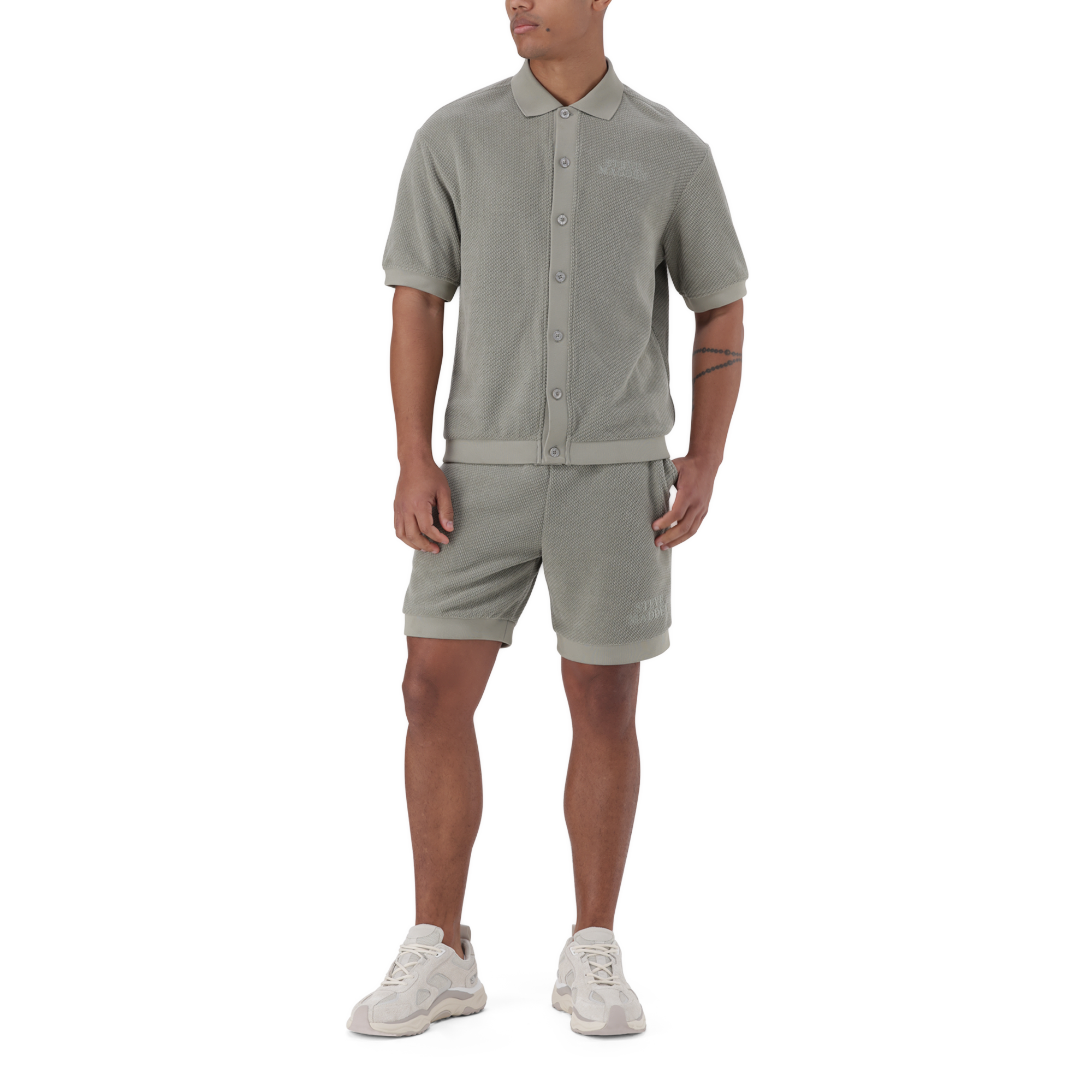 CASSIAN SAGE CROCHET SHIRT