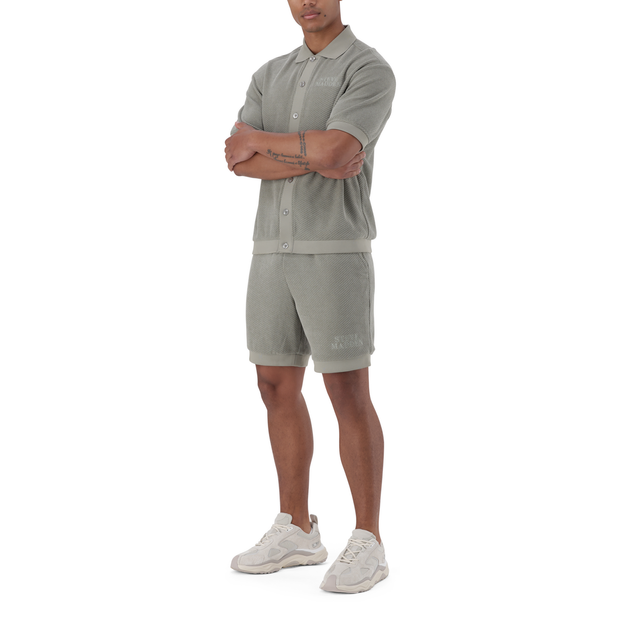 CASSIAN SAGE CROCHET SHIRT