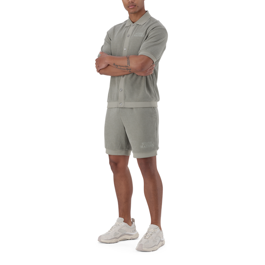 CASSIAN SAGE CROCHET SHIRT