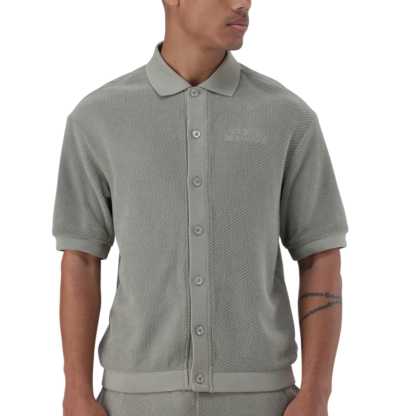 CASSIAN SAGE CROCHET SHIRT