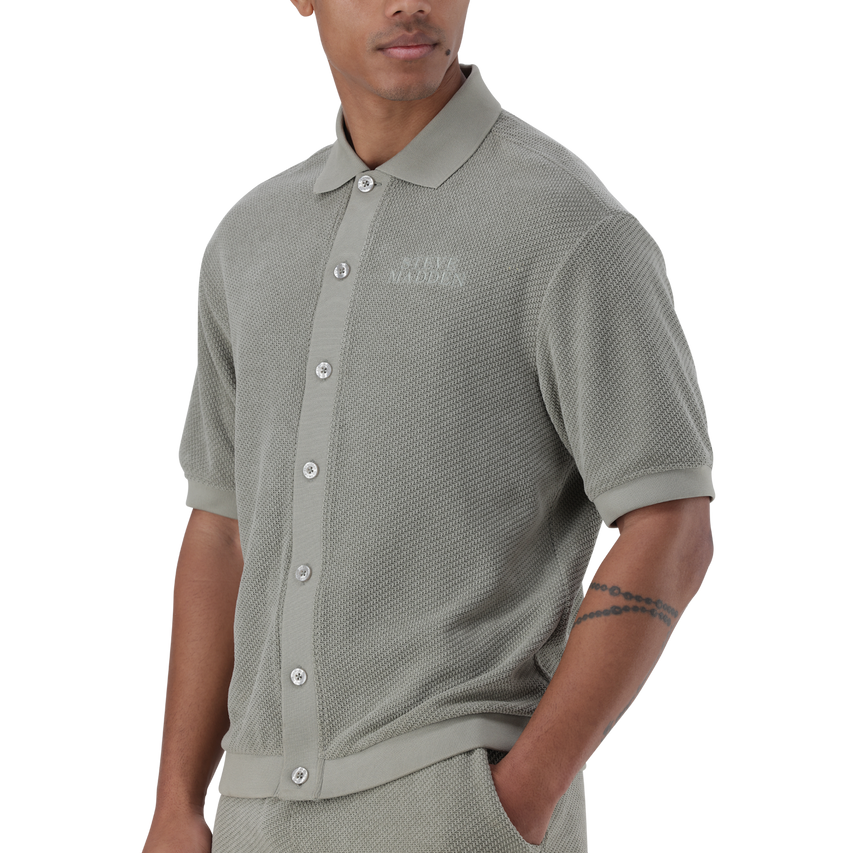 CASSIAN SAGE CROCHET SHIRT