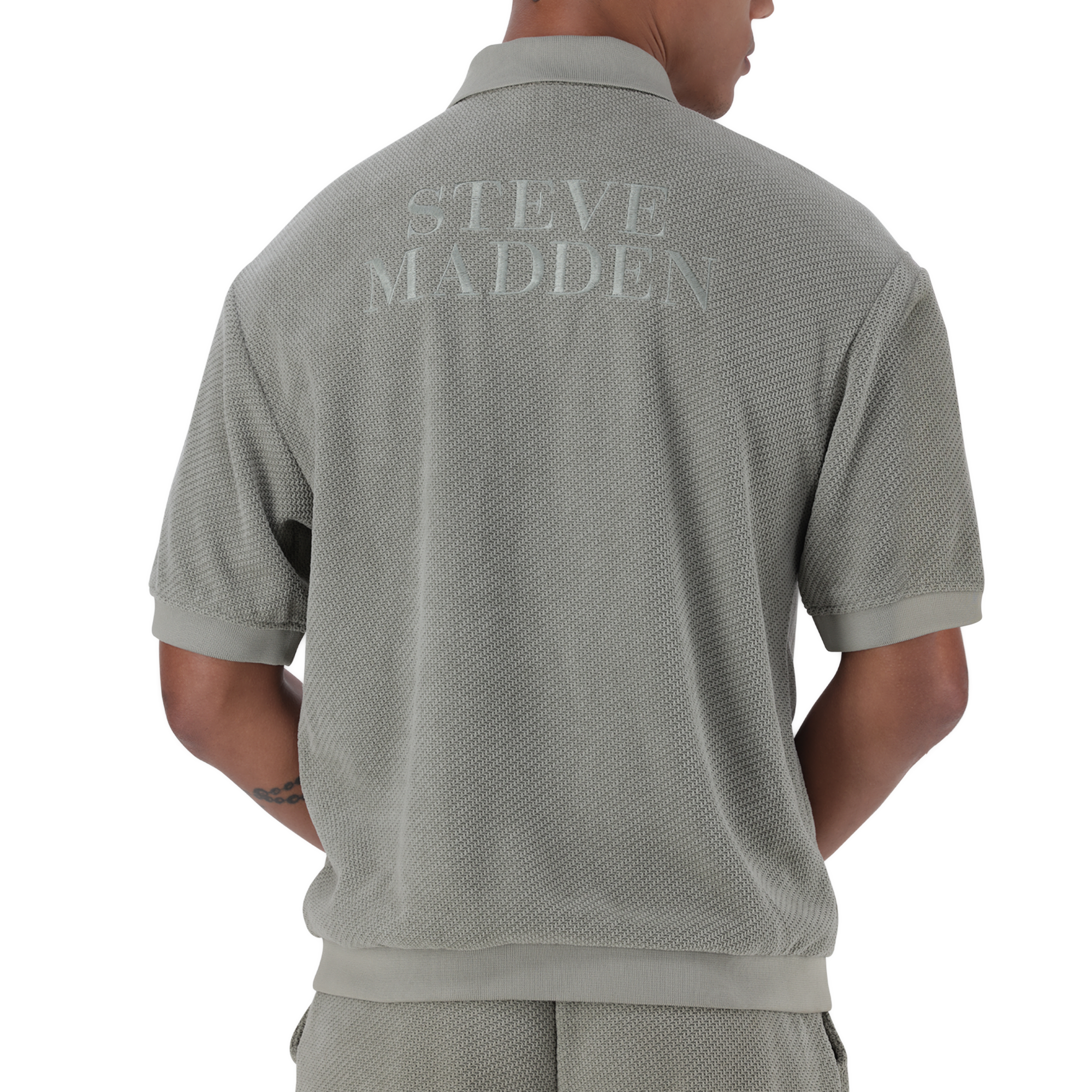 CASSIAN SAGE CROCHET SHIRT