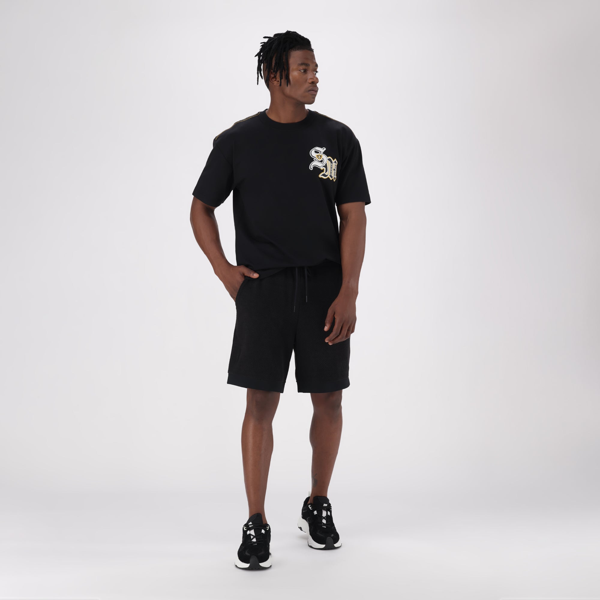 HARVEY BLACK CROCHET SHORTS - view 4