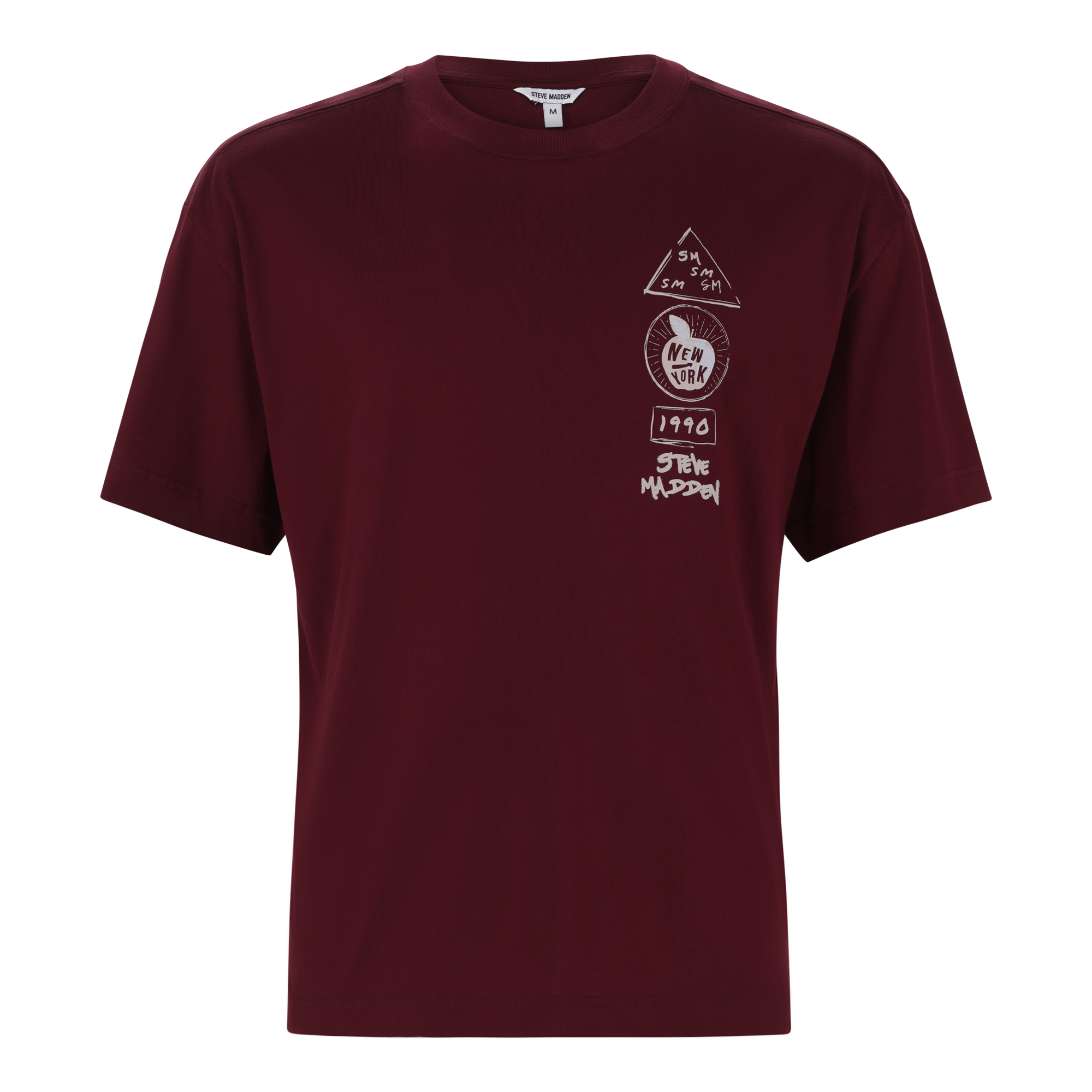 MIKE BURGUNDY CREW NECK T-SHIRT