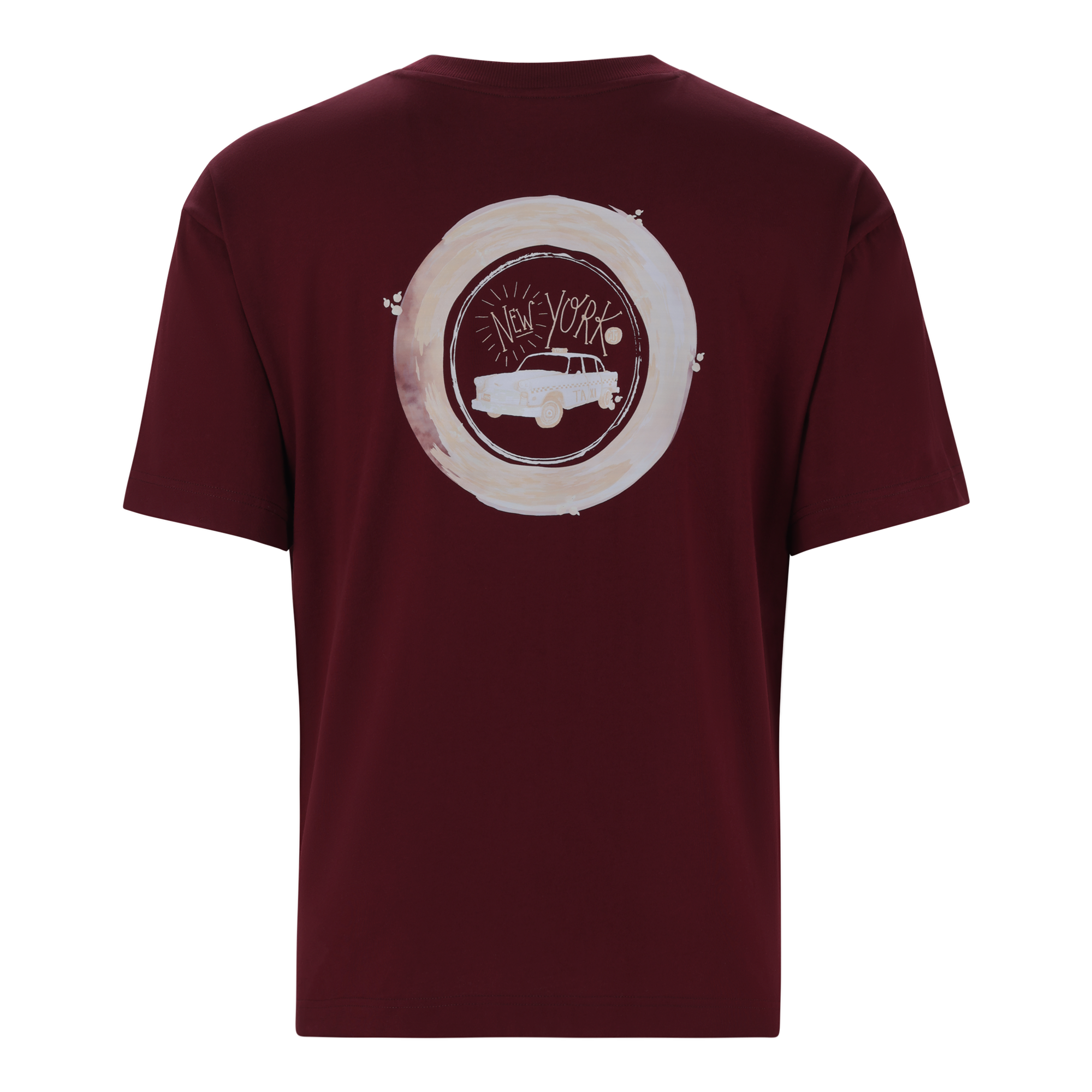 MIKE BURGUNDY CREW NECK T-SHIRT