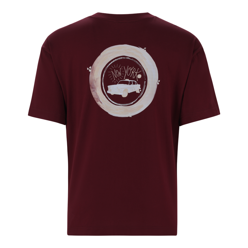 MIKE BURGUNDY CREW NECK T-SHIRT
