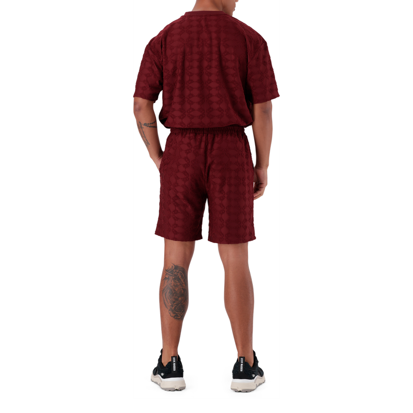 HARRY BURGUNDY EMBOSSED SHORTS