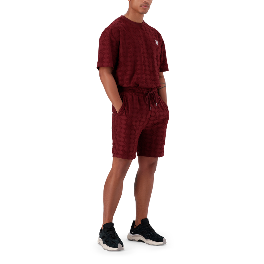 HARRY BURGUNDY EMBOSSED SHORTS