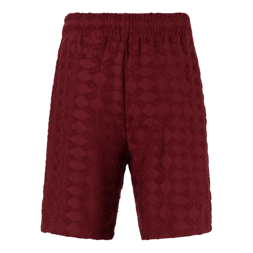 HARRY BURGUNDY EMBOSSED SHORTS