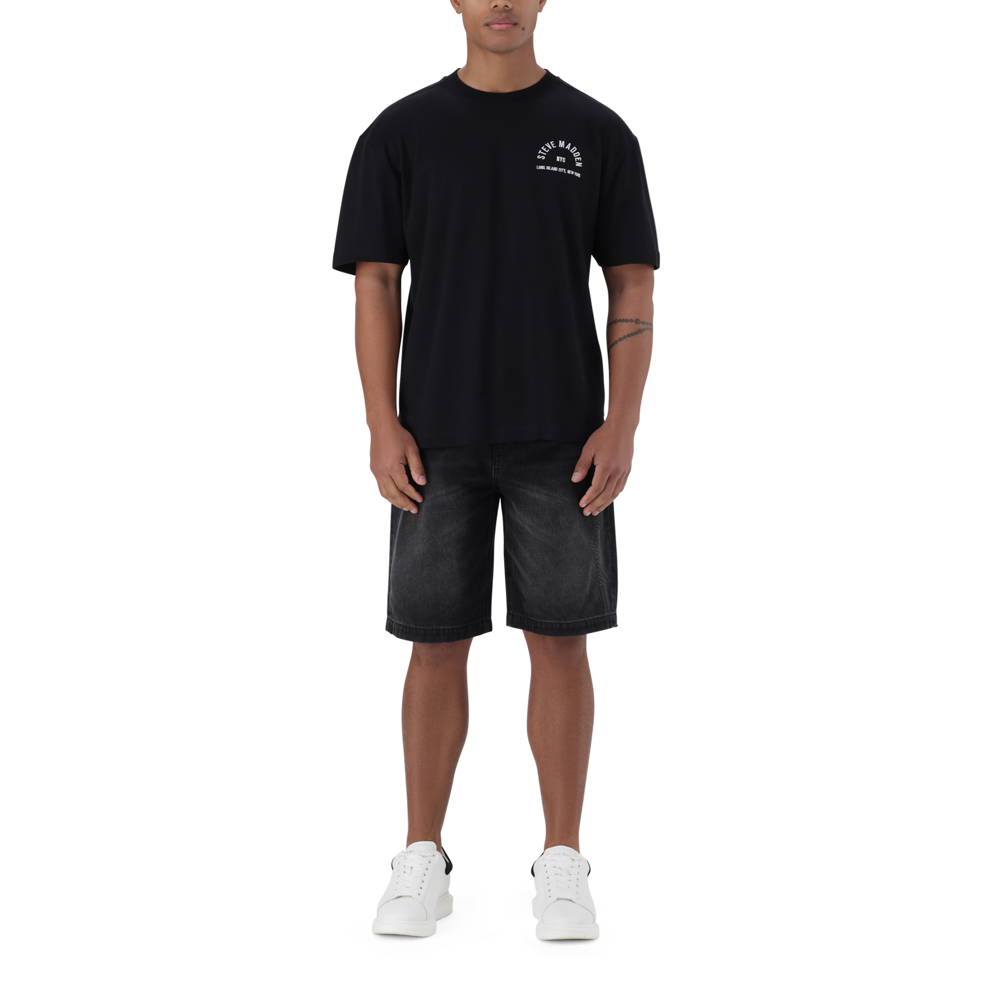 RAYNE BLACK CREW NECK T-SHIRT