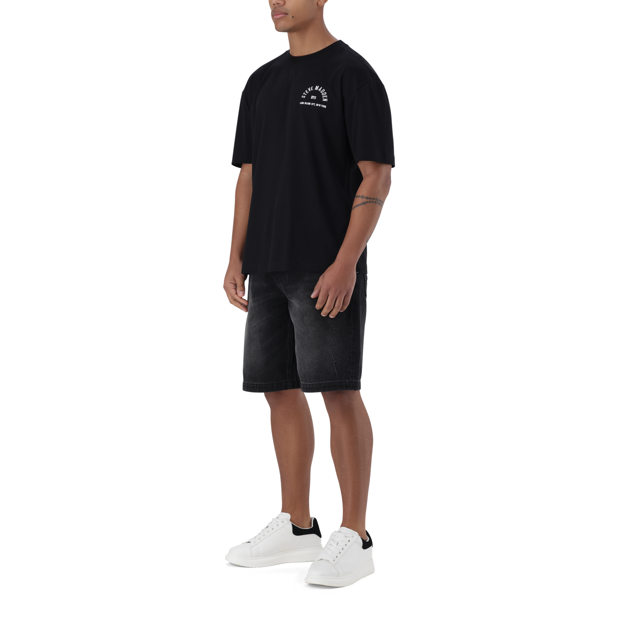 RAYNE BLACK CREW NECK T-SHIRT