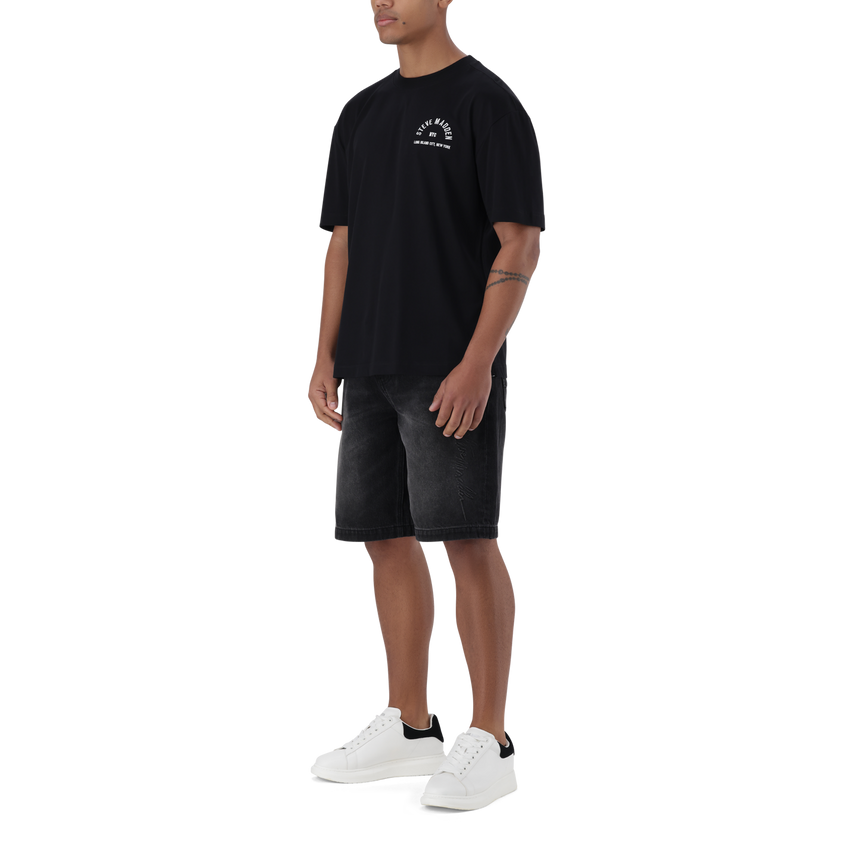 RAYNE BLACK CREW NECK T-SHIRT