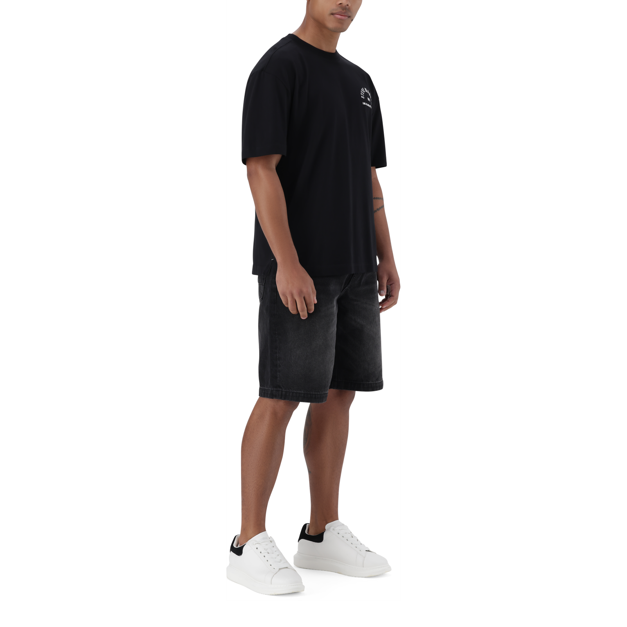 RAYNE BLACK CREW NECK T-SHIRT