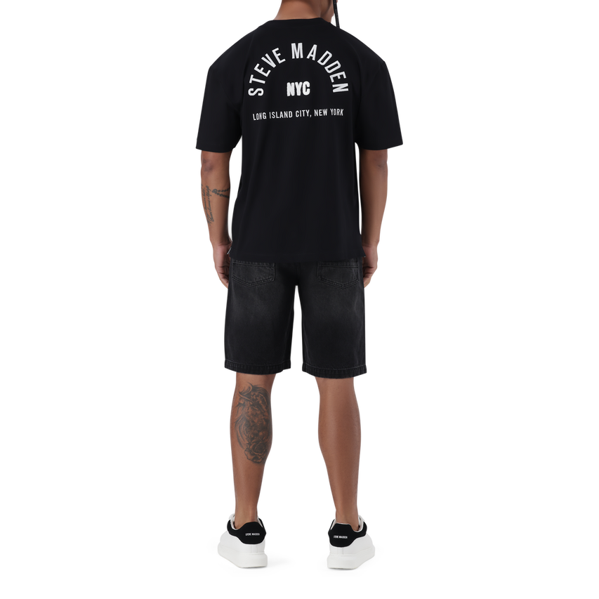 RAYNE BLACK CREW NECK T-SHIRT
