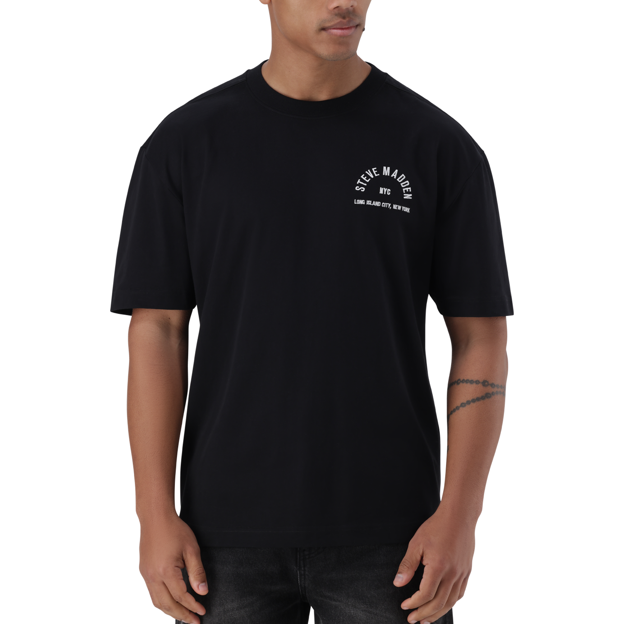 RAYNE BLACK CREW NECK T-SHIRT