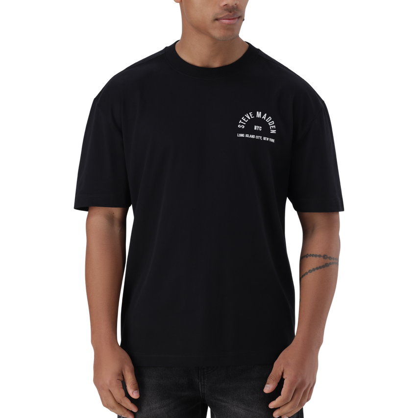 RAYNE BLACK CREW NECK T-SHIRT