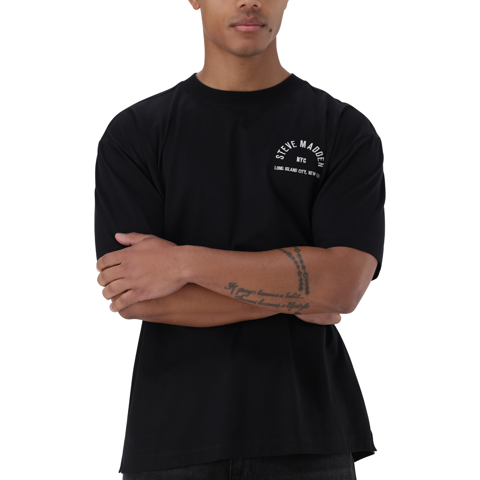 RAYNE BLACK CREW NECK T-SHIRT