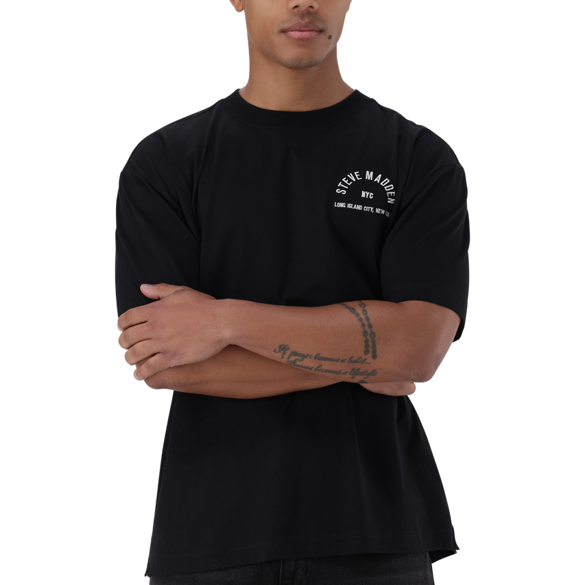 RAYNE BLACK CREW NECK T-SHIRT