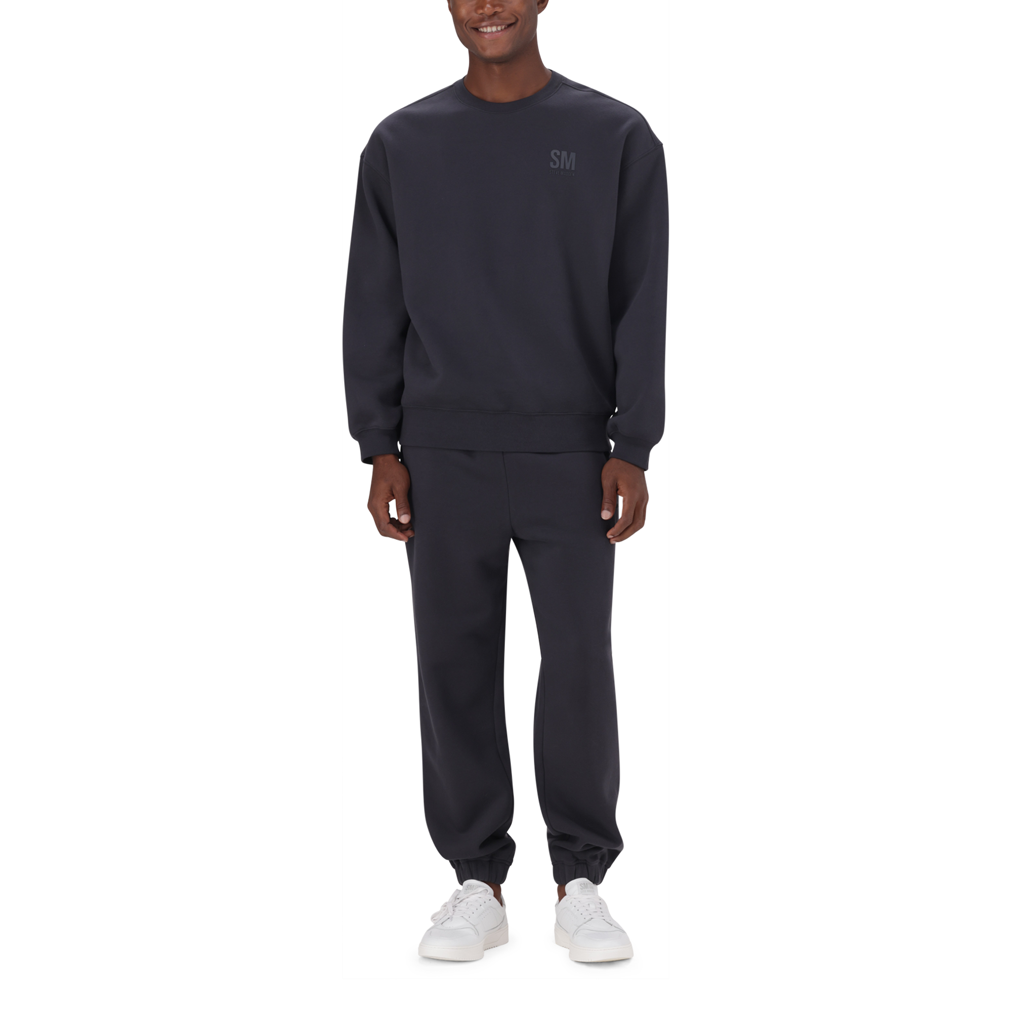 REIGN CHARCOAL RELAXED CREW NECK SWEAT - view 3