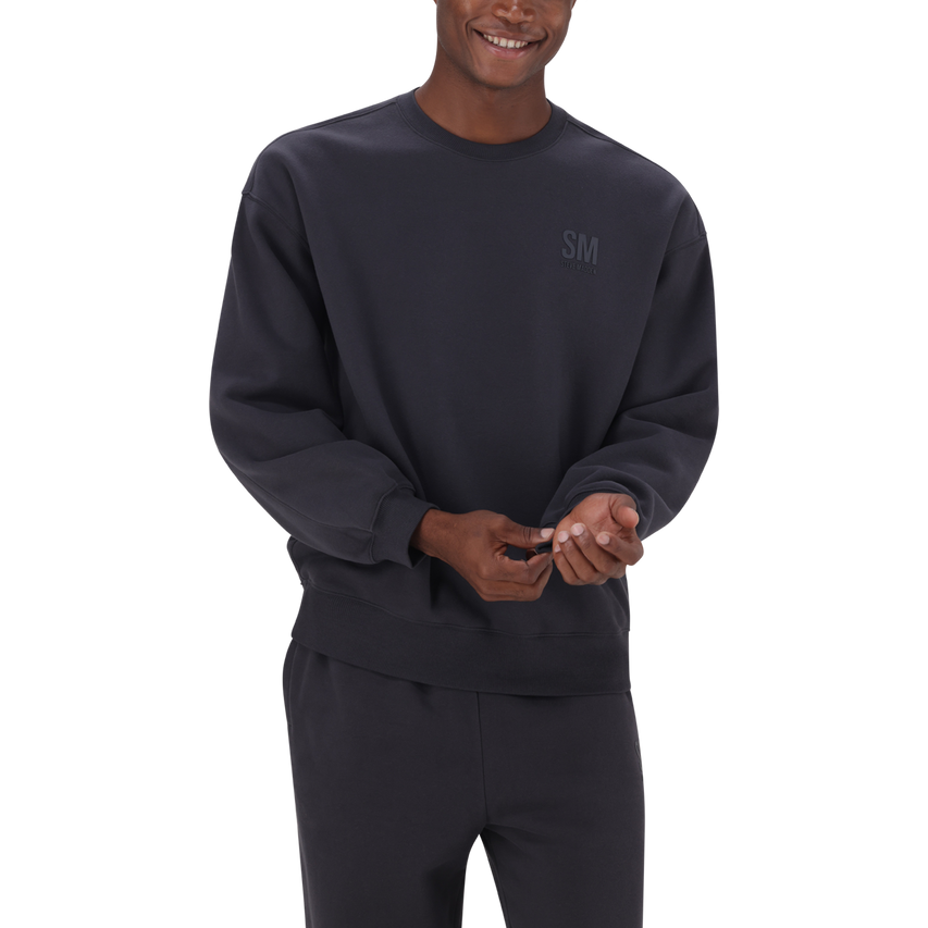 REIGN CHARCOAL RELAXED CREW NECK SWEAT - view 4