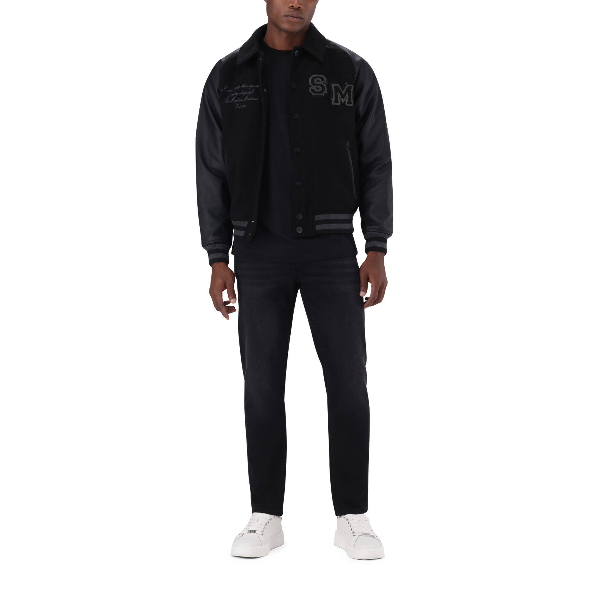 BRIGGS BLACK BASEBALL JACKET - view 3