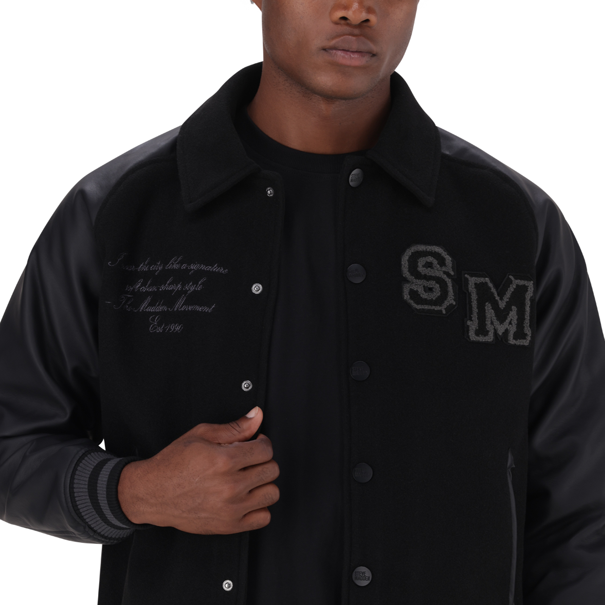 BRIGGS BLACK BASEBALL JACKET - view 5