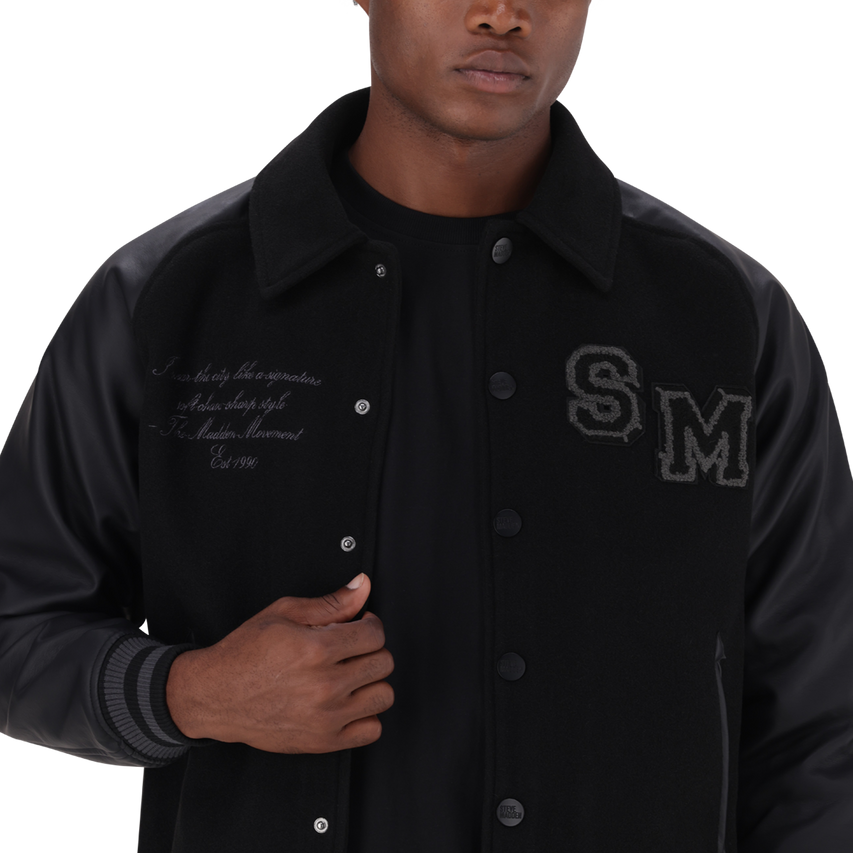 BRIGGS BLACK BASEBALL JACKET - view 5