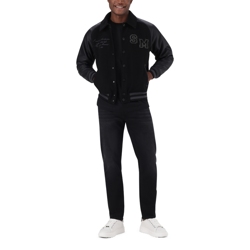 BRIGGS BLACK BASEBALL JACKET - view 4