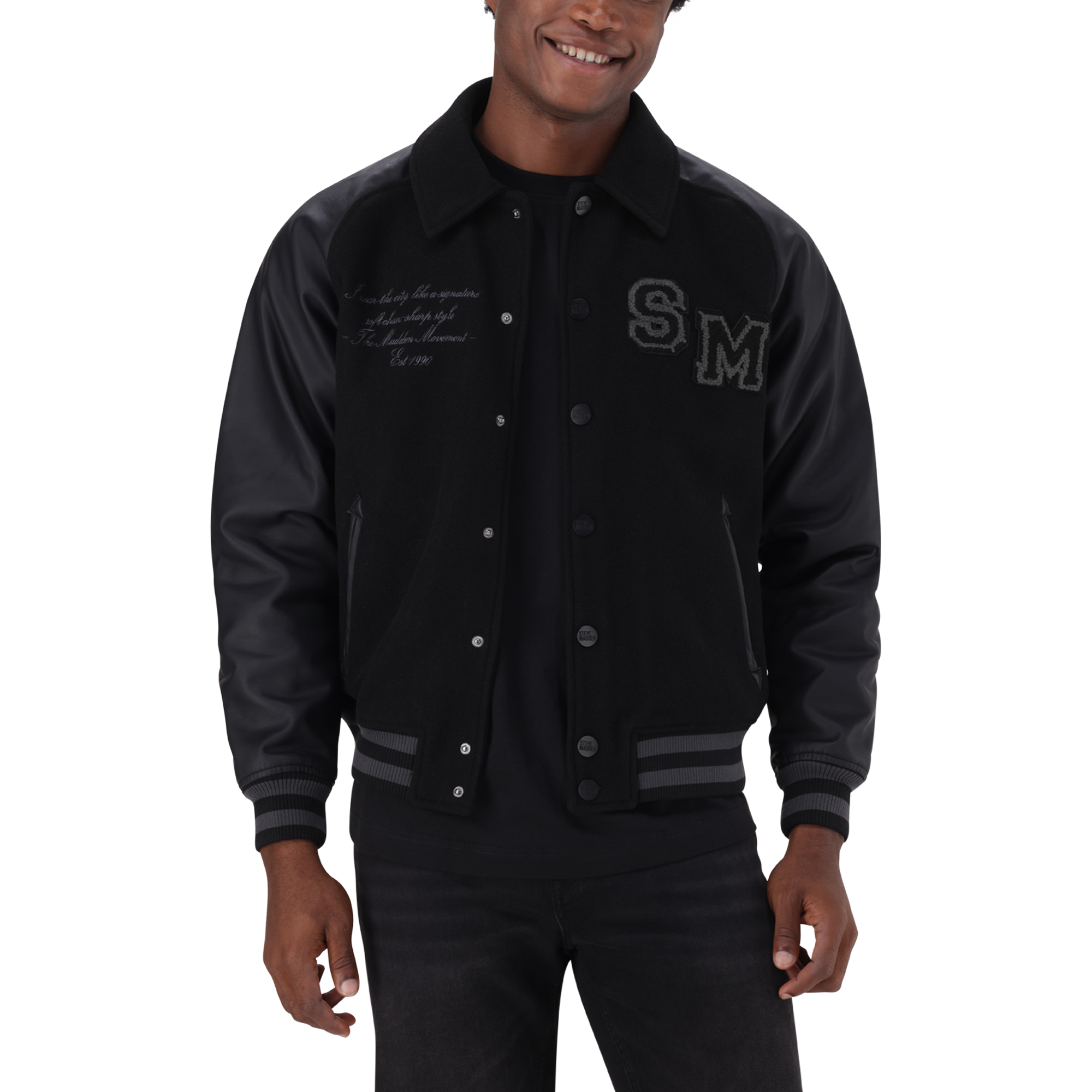 BRIGGS BLACK BASEBALL JACKET - view 2