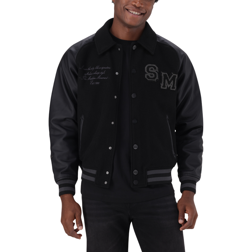 BRIGGS BLACK BASEBALL JACKET - view 2