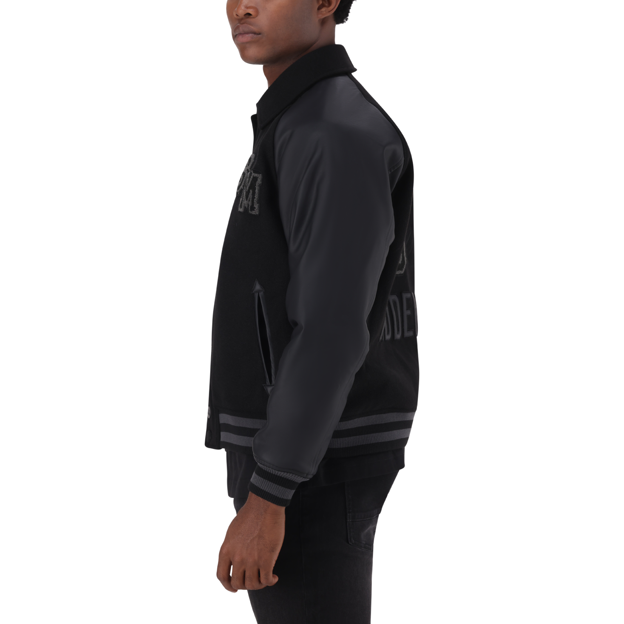BRIGGS BLACK BASEBALL JACKET - view 6