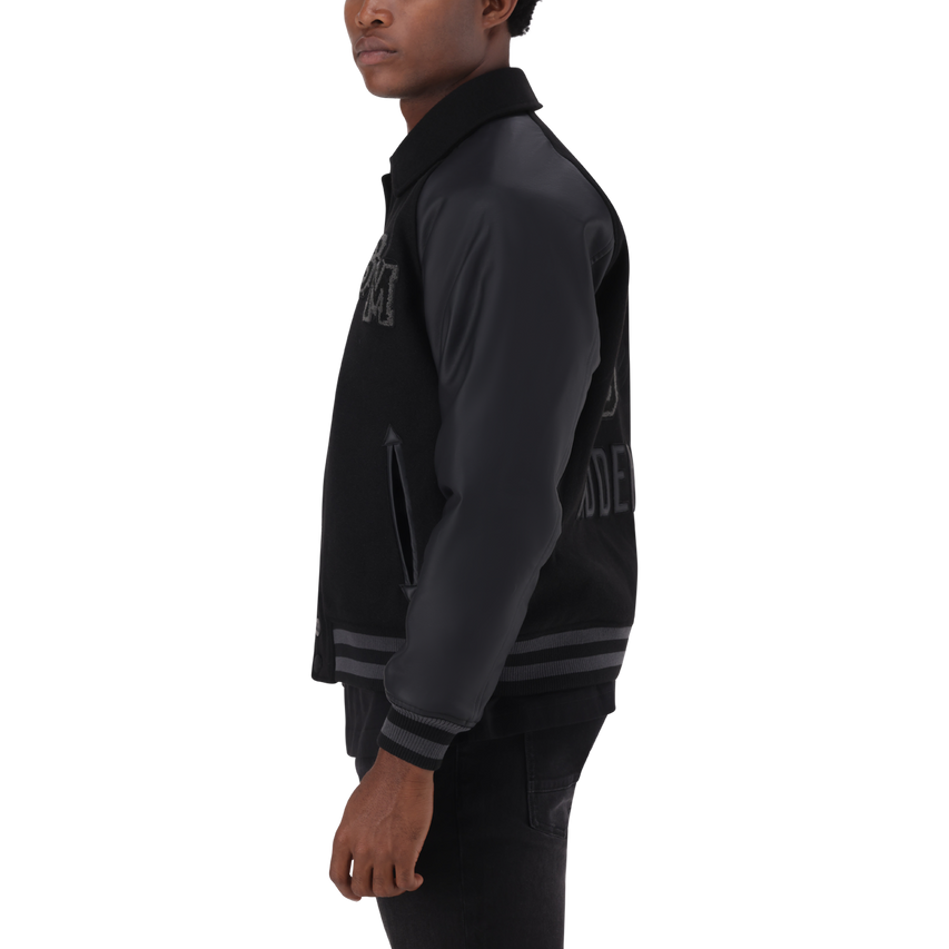 BRIGGS BLACK BASEBALL JACKET - view 6