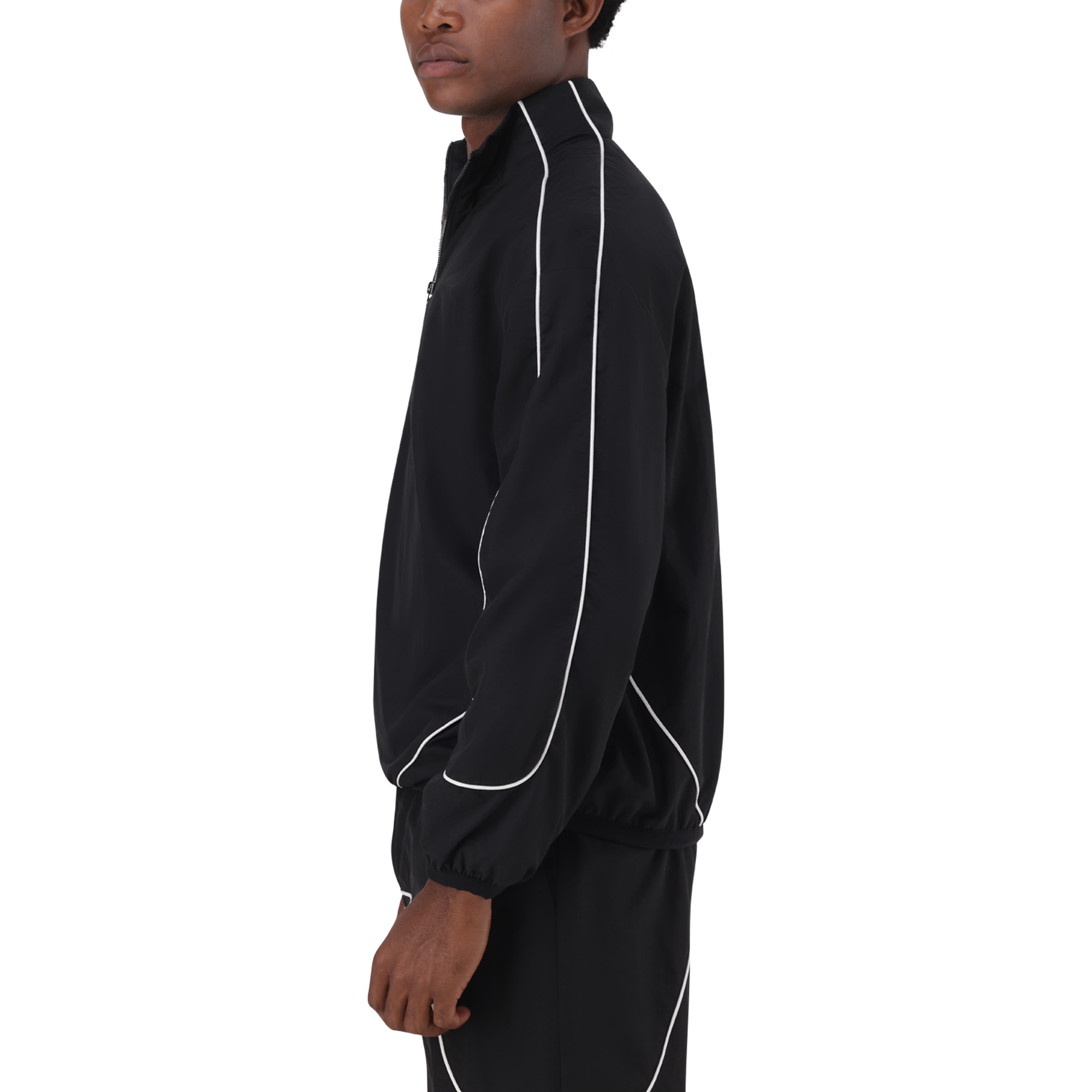 PLATO BLACK WHITE PIPING TRACK TOP - view 5