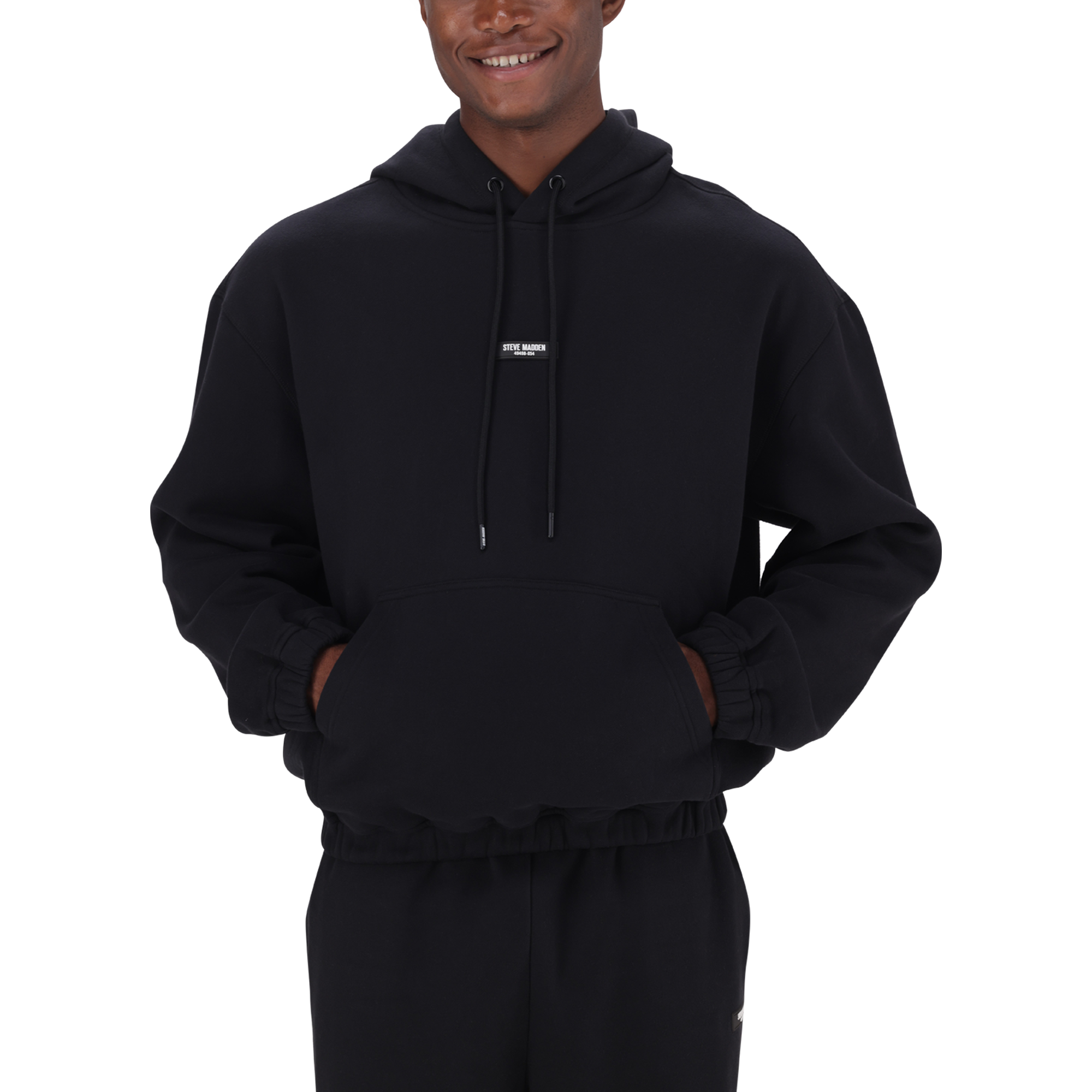 RORY BLACK RELAXED FIT HOODY - view 3