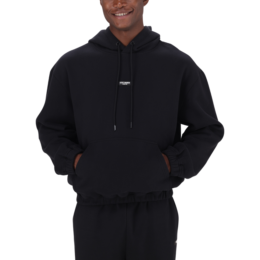 RORY BLACK RELAXED FIT HOODY - view 3