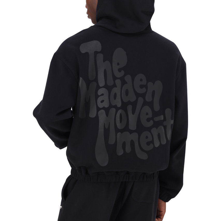 RORY BLACK RELAXED FIT HOODY - view 6
