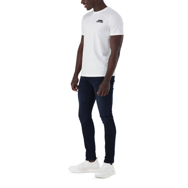 NOAH CREW NECK LOGO TEE WHITE