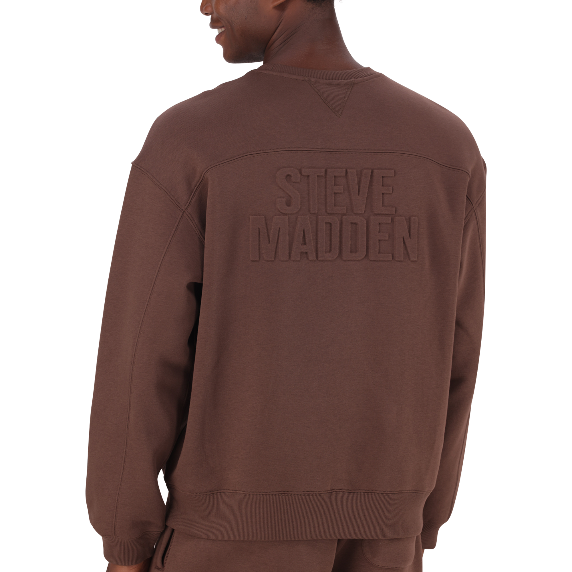 ROME BROWN/CHOCOLATE RELAXED CREW NECK SWEAT - view 6