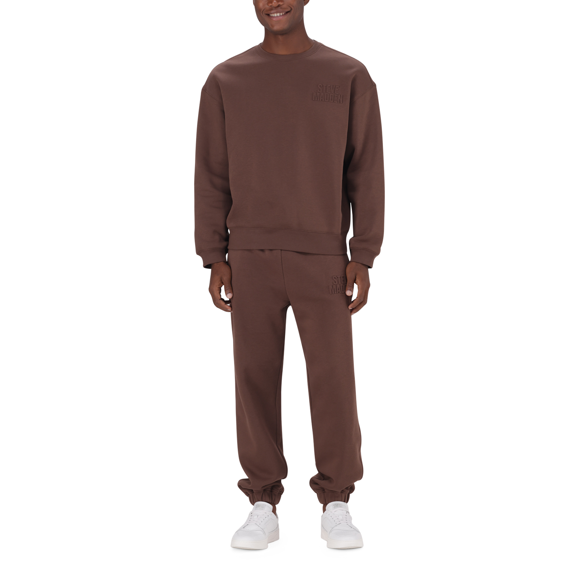 ROME BROWN/CHOCOLATE RELAXED CREW NECK SWEAT - view 4