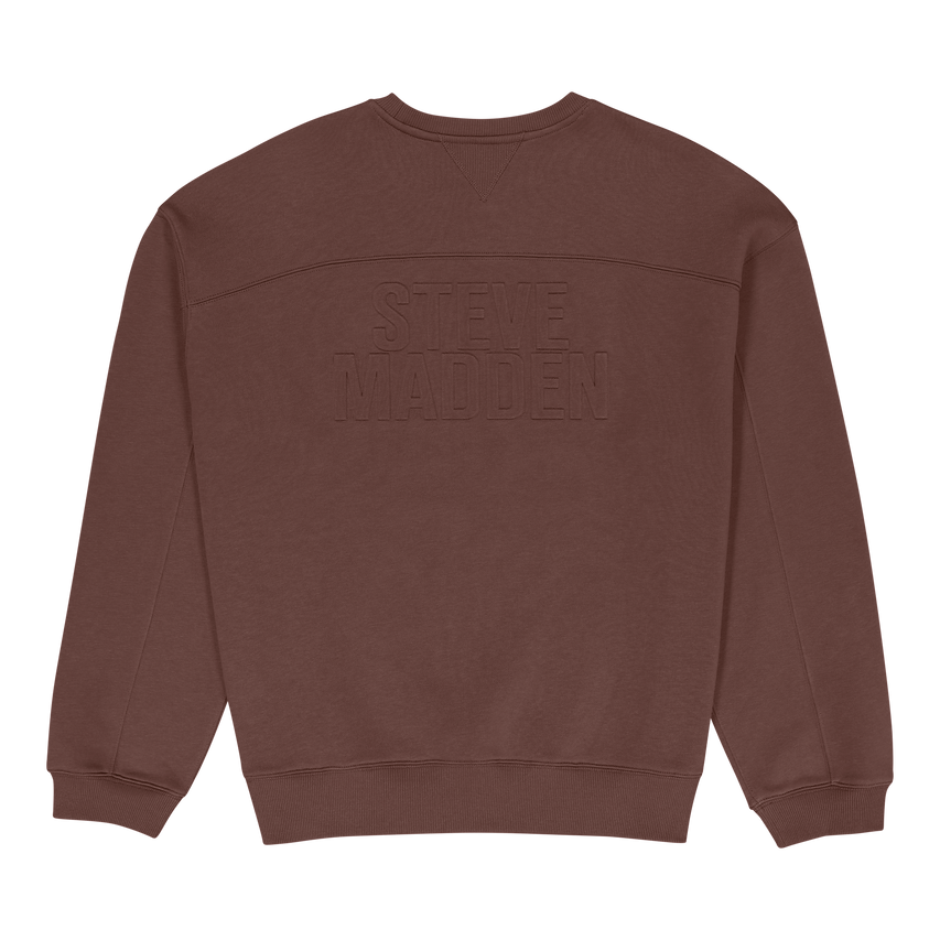 ROME BROWN/CHOCOLATE RELAXED CREW NECK SWEAT - view 2