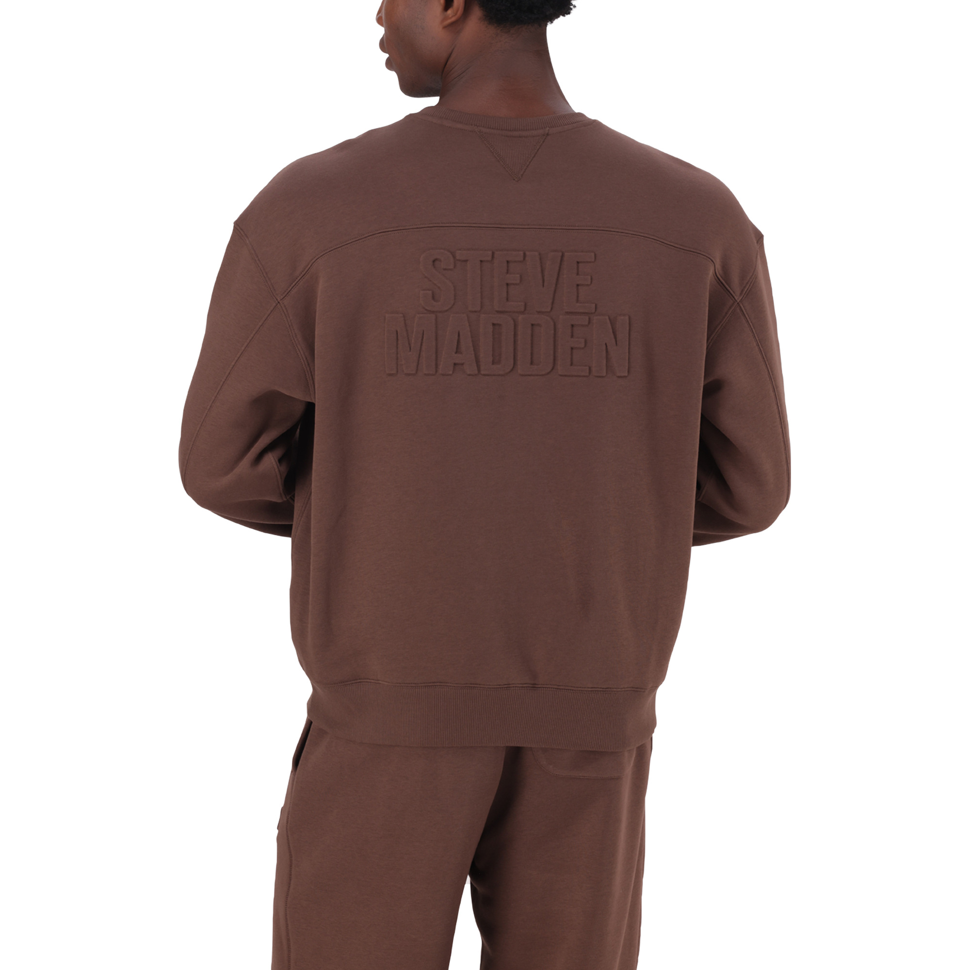 ROME BROWN/CHOCOLATE RELAXED CREW NECK SWEAT - view 7
