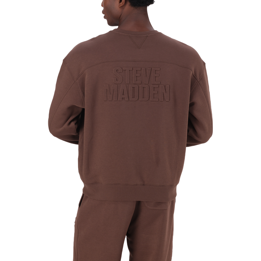 ROME BROWN/CHOCOLATE RELAXED CREW NECK SWEAT - view 7