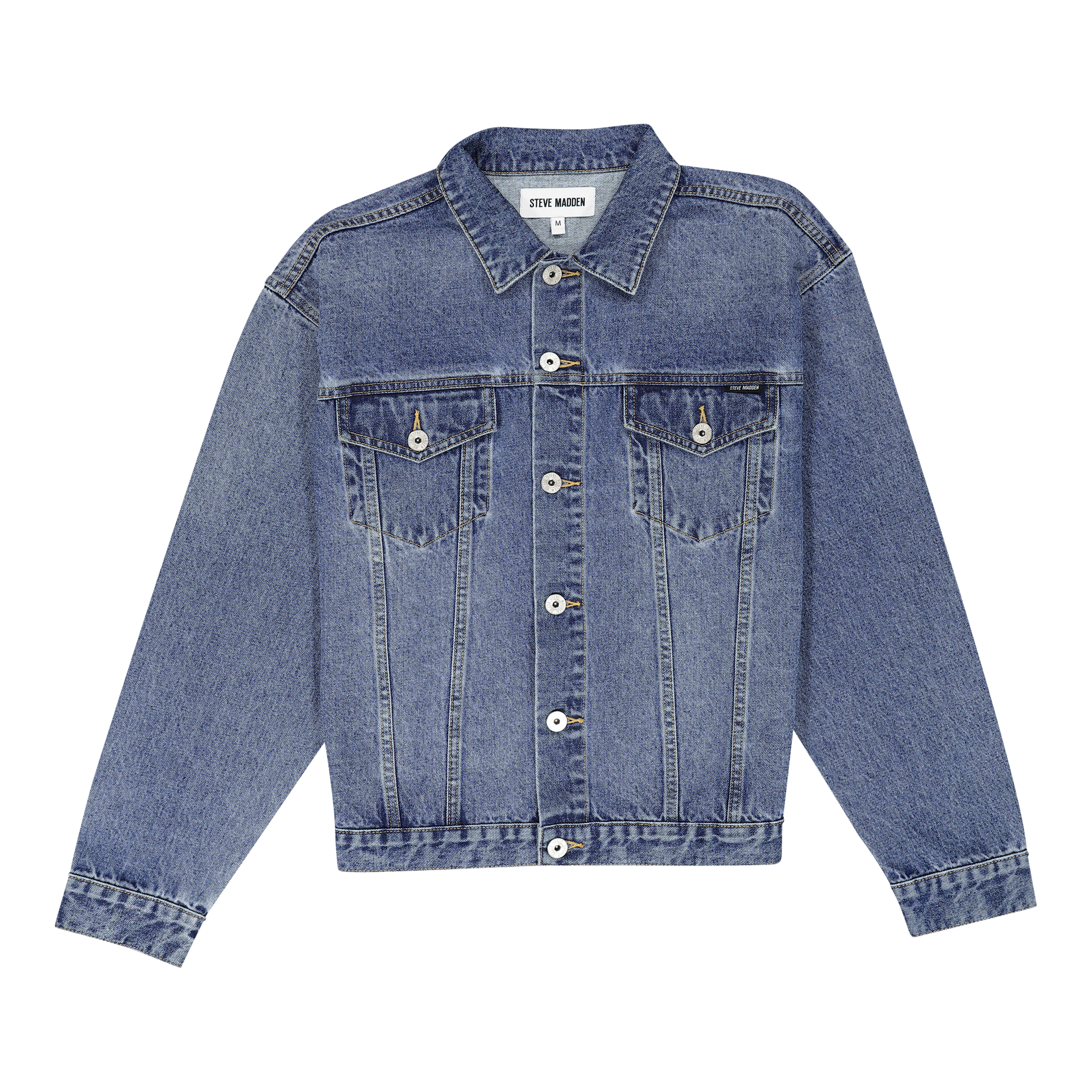 DODGE MID BLUE DENIM TRUCKER JACKET – Steve Madden South Africa