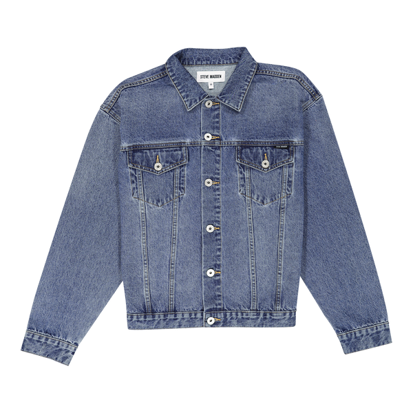 DODGE MID BLUE DENIM TRUCKER JACKET – Steve Madden South Africa