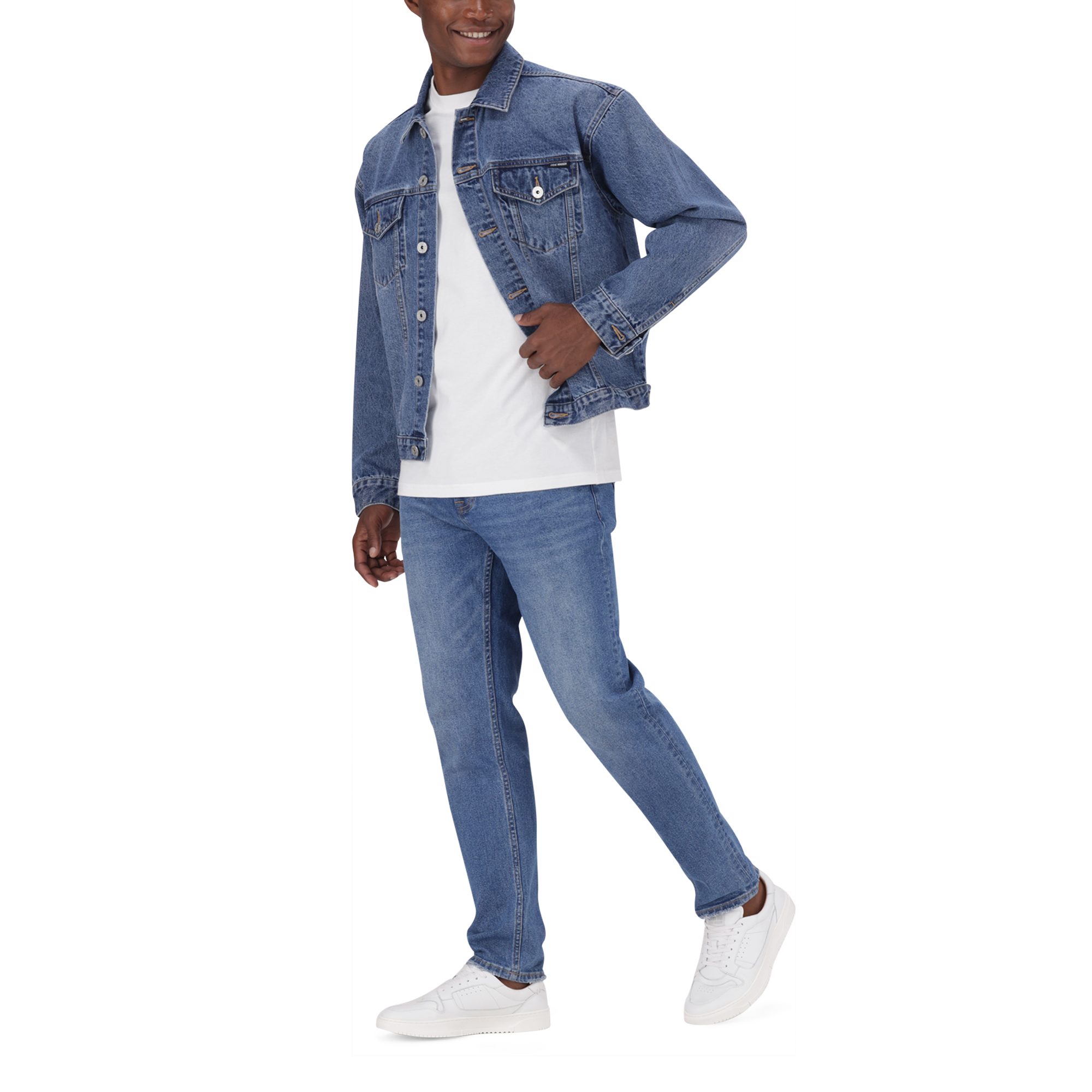 DODGE MID BLUE  DENIM TRUCKER JACKET - view 3