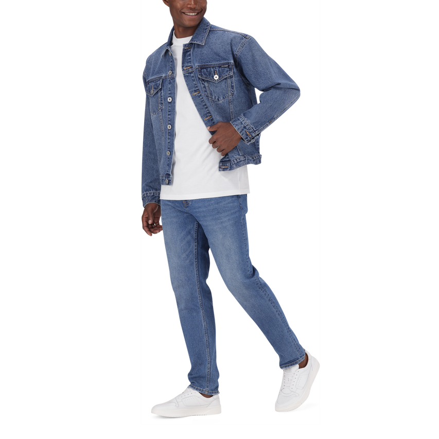 DODGE MID BLUE  DENIM TRUCKER JACKET - view 3