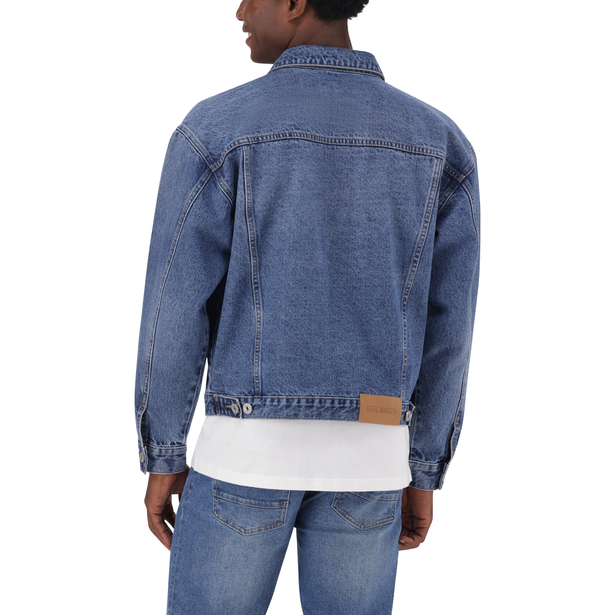 DODGE MID BLUE  DENIM TRUCKER JACKET - view 5