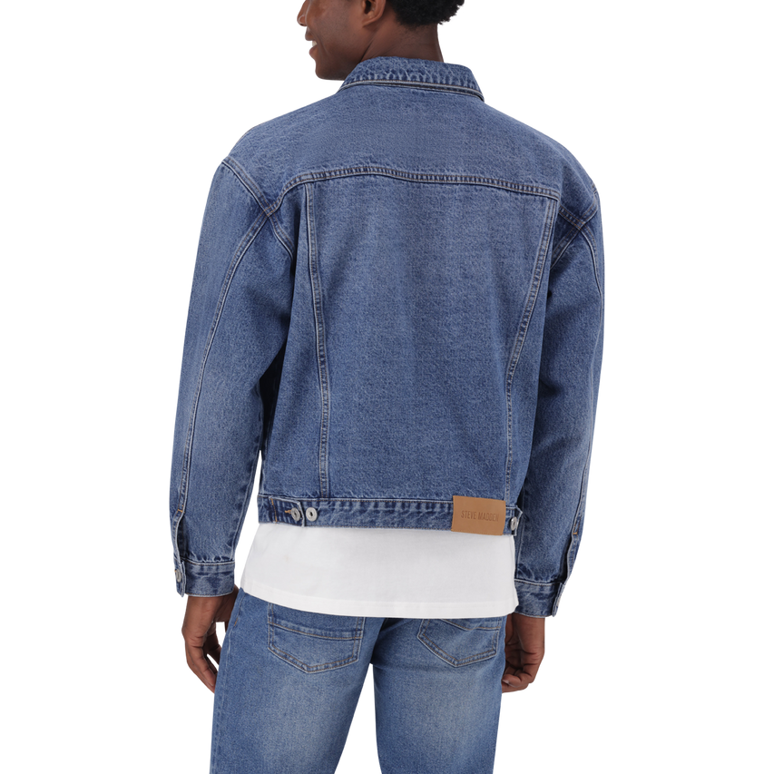 DODGE MID BLUE  DENIM TRUCKER JACKET - view 5