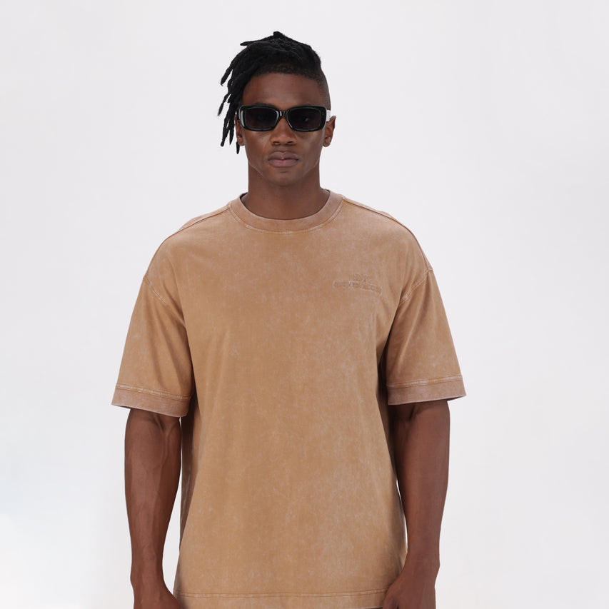 CARL BROWN/CHOCOLATE CREW NECK T-SHIRT