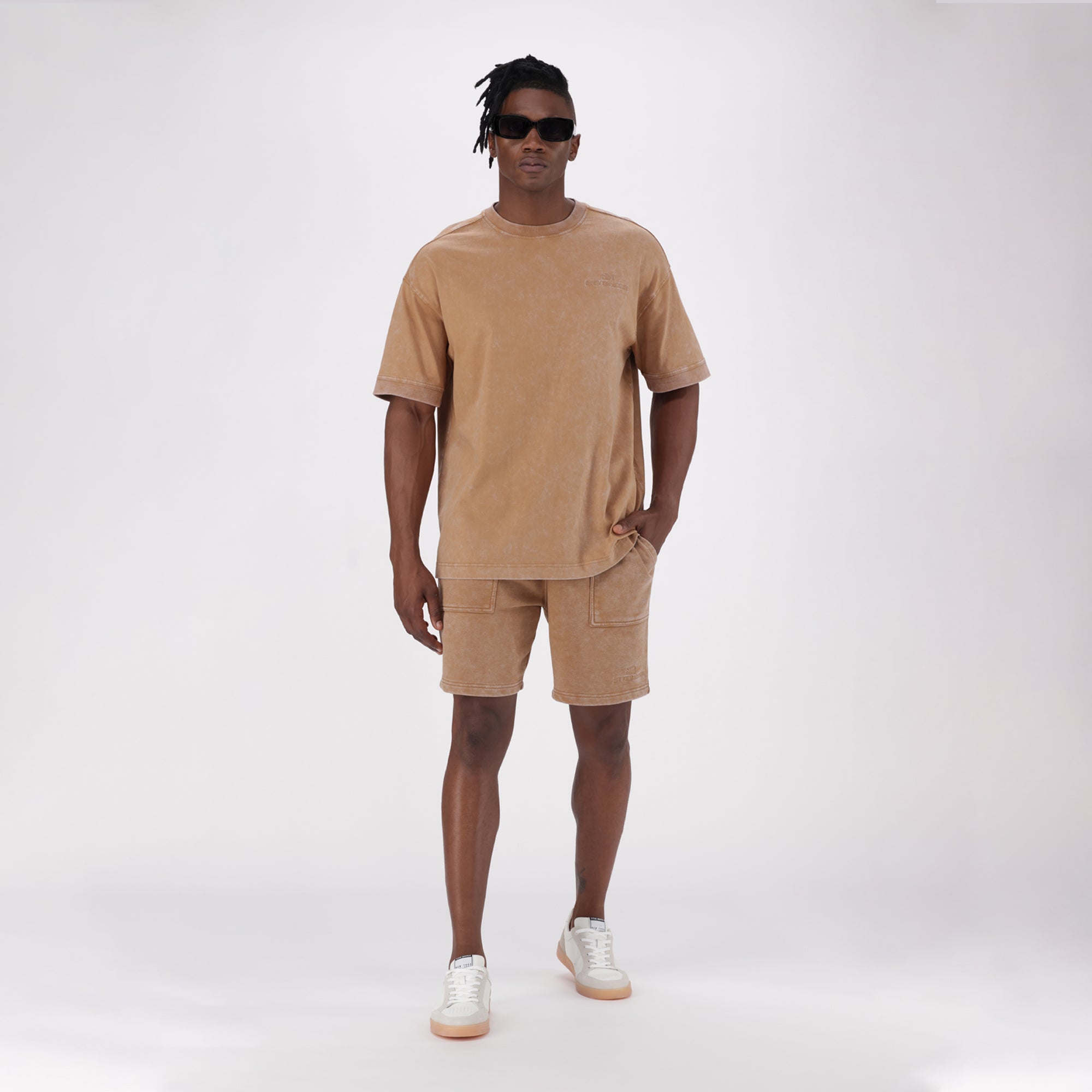 ROCKI BROWN/CHOCOLATE JOGGER SHORTS - view 3